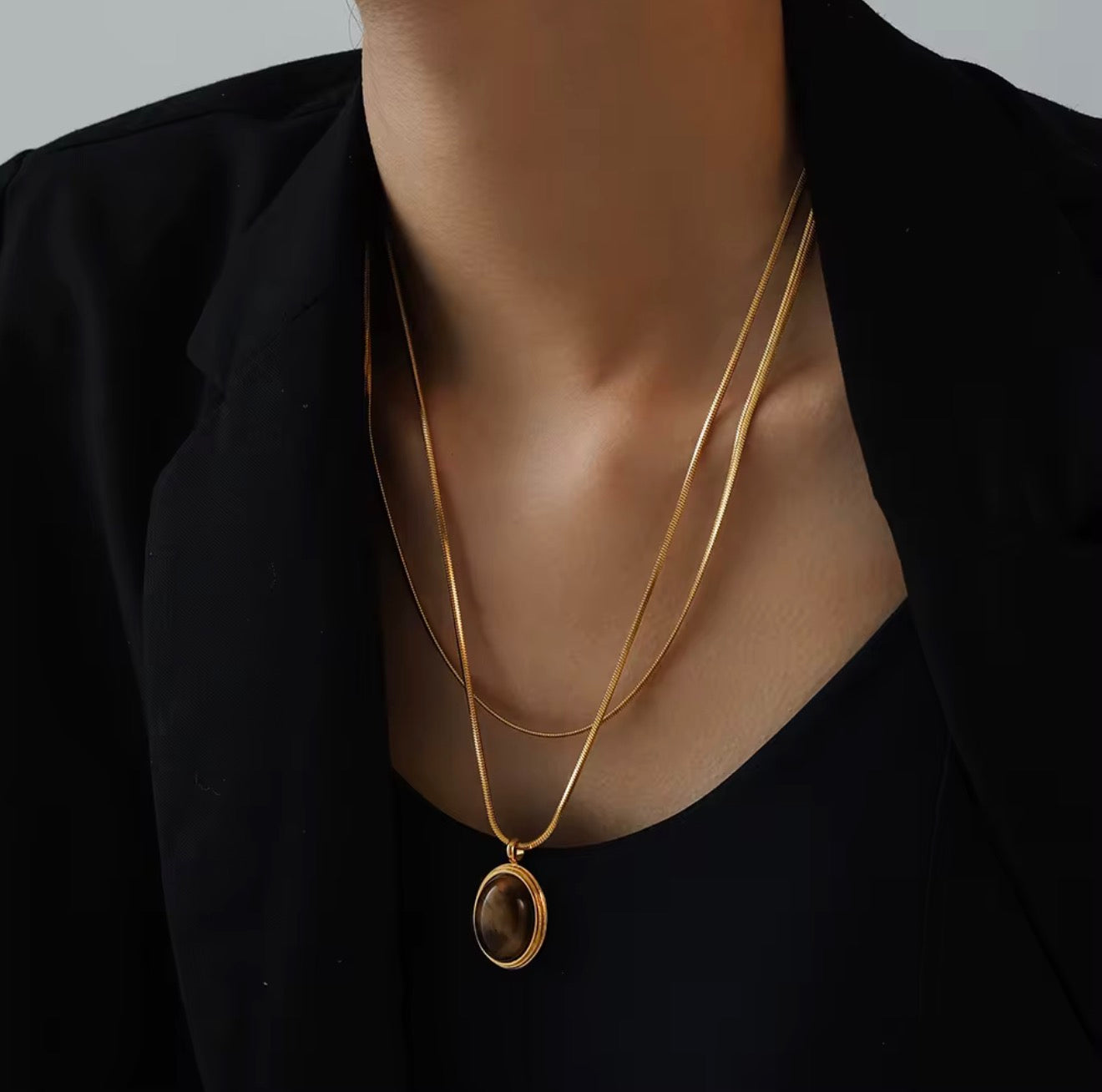 Lion Double necklace