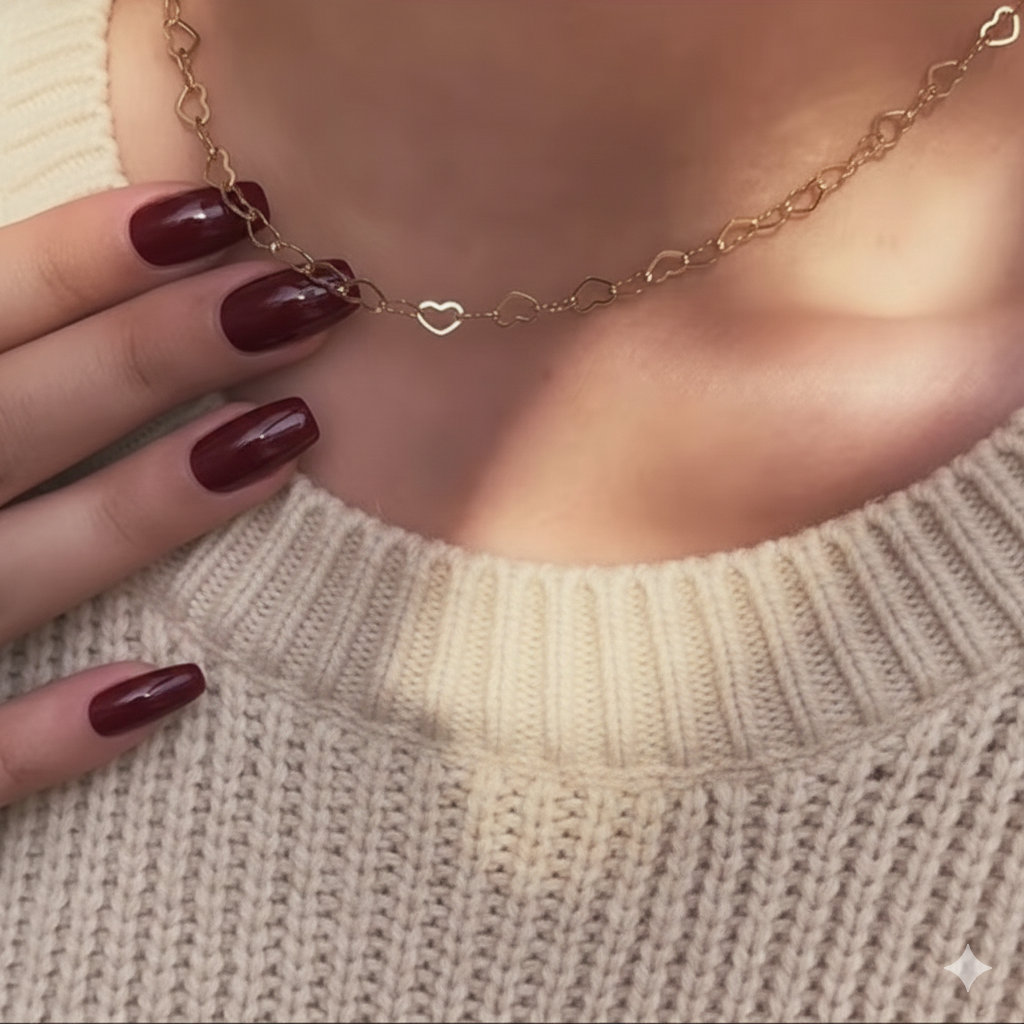 Heart Link Gold Necklace