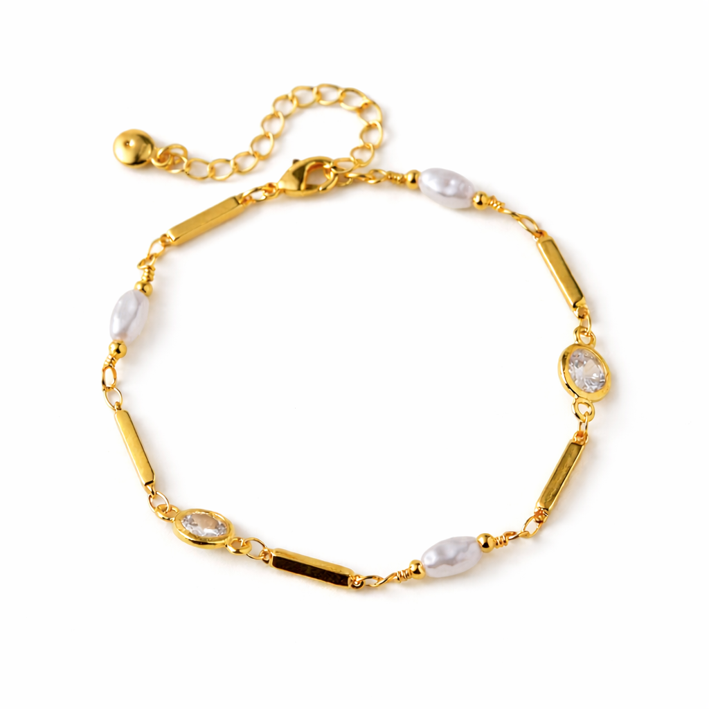 Celeste Pearl Bar Bracelet
