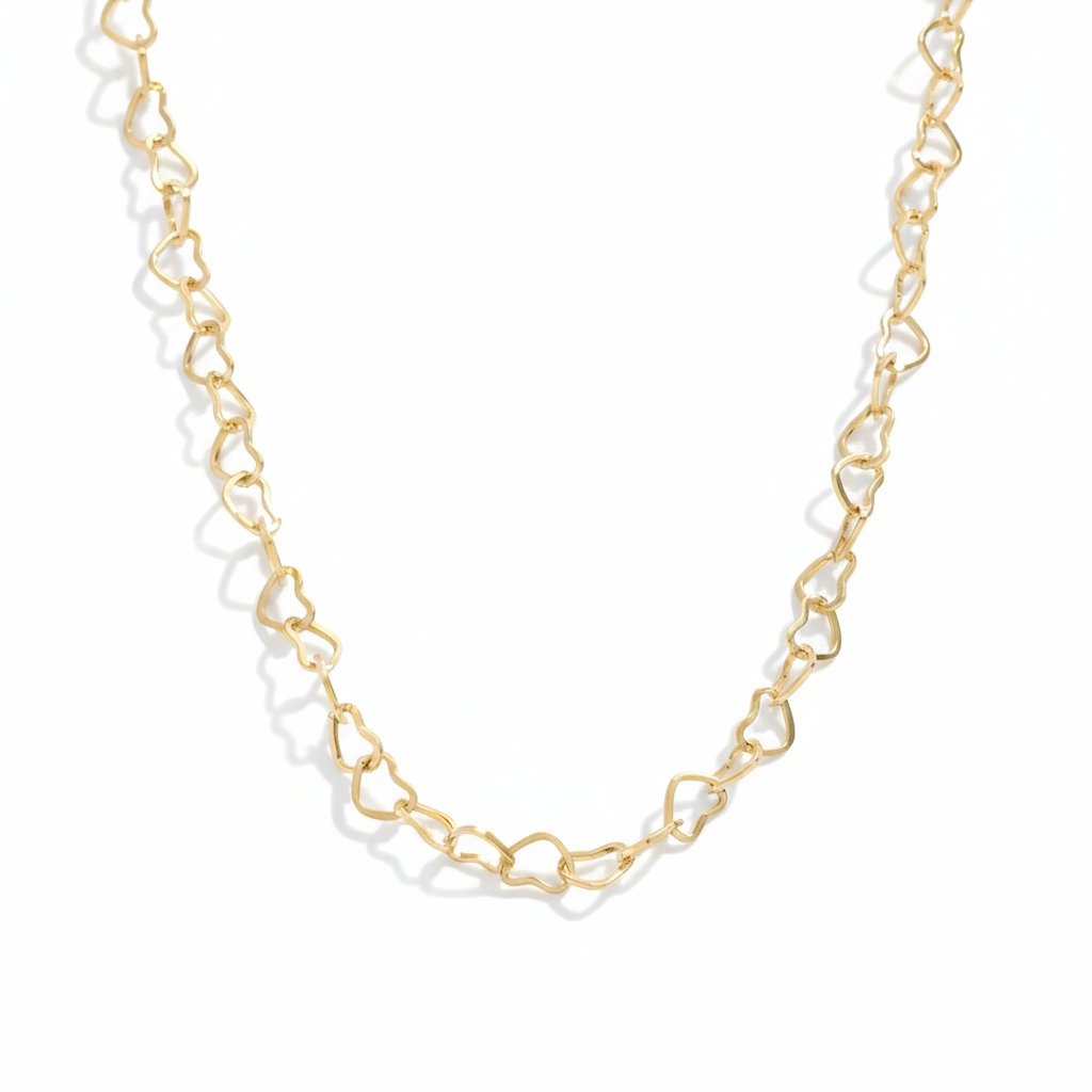 Heart Link Gold Necklace