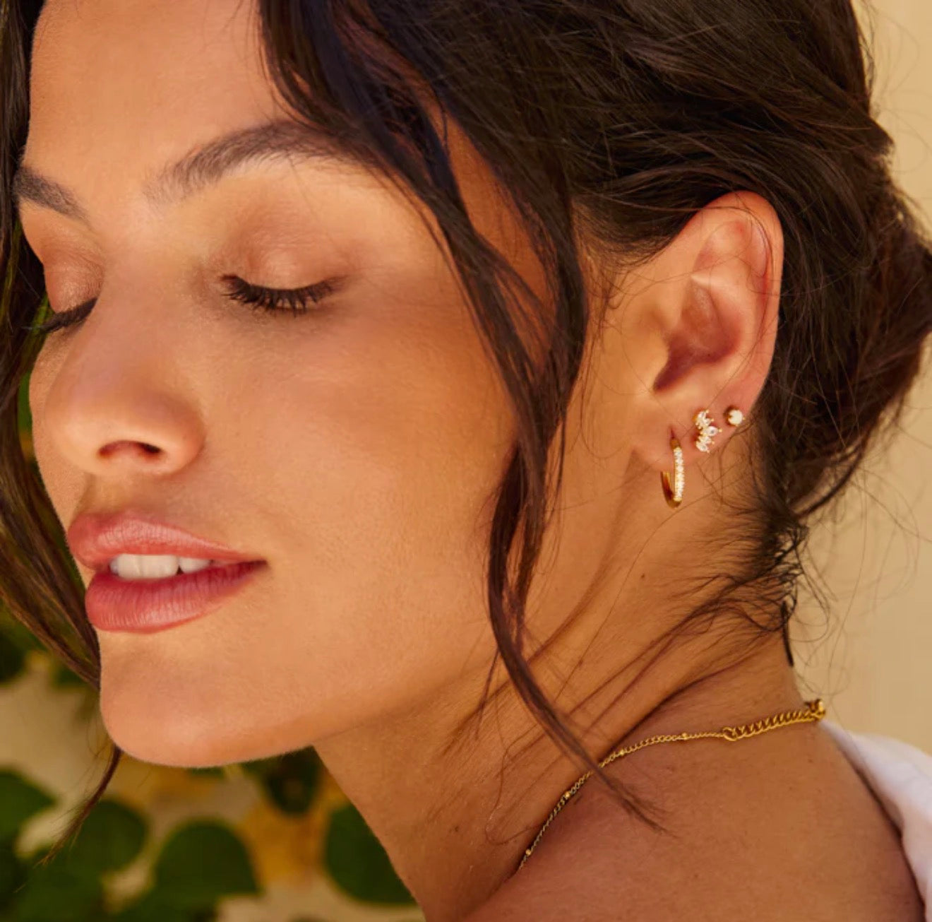 Timeless Crystal Hoops